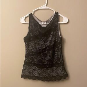 Elegant Black Lace Sleeveless Top (Bin U)​